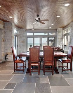 kitchen with tiles flooring