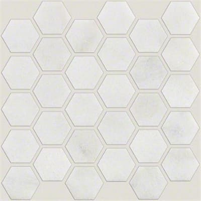 Boca Hexagon Polished Mosaic in Pearl - Tile by Shaw Flooring