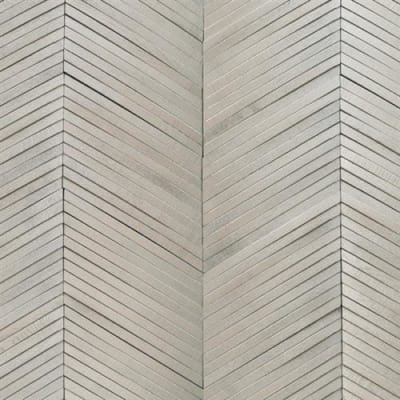 Inceptiv Ark Chevron in Silver - Hardwood by DuChateau