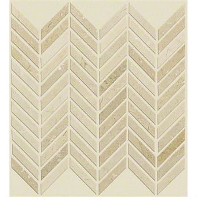 Pearl Chevron Mosaic in Crema Marfil - Tile by Shaw Flooring
