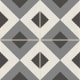 D Segni in Double Diamond Chalk, Midnight, Shadow, Smoke, Denim Blend - Tile by Marazzi